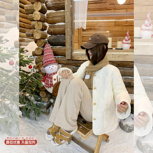 <曾小咸推荐>现货秒杀 ！微信超特价！韩系菱格内里羊羔毛外套 日常269.99 立减130 秒杀139.99！！ 商品图0