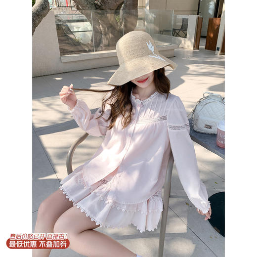 <曾小咸推荐>4.8现货秒杀 ！微信超特价！韩系花边镂空衬衫 日常229.99 立减130 秒杀99.99！！ 花边蛋糕裙 日常199.99 立减120 秒杀79.99！！ 商品图0