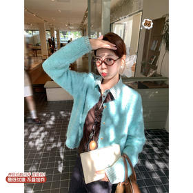 <曾小咸推荐>现货秒杀 ！微信超特价！多巴胺蓝绿短款毛衣 日常159.99 立减50 秒杀109.99！！