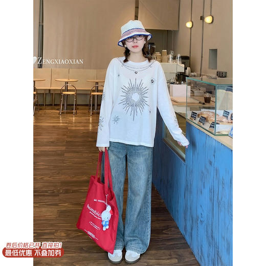 <曾小咸推荐>4.9现货秒杀 ！微信超特价！韩系印花罩衫t恤 日常129.99 立减70 秒杀59.99！！ 商品图1