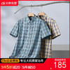 【DM】【纯棉】大依优型大码男装夏季格子衬衫短袖商务休闲短袖T恤320斤 商品缩略图0