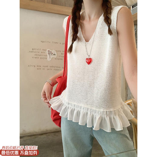 【129元任选2件】现货！针织无袖吊带背心 商品图0