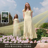 【100棉】三彩2026夏季新款刺绣连衣裙泡泡袖法式茶歇裙长裙M 商品缩略图0