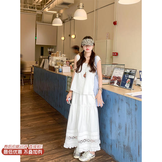 【149元任选2件】最后一波现货！蕾丝边方领背心 商品图0