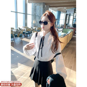 <曾小咸推荐>现货秒杀 ！微信超特价！学院风蝴蝶结衬衫 日常189.99 立减90 秒杀79.99！！