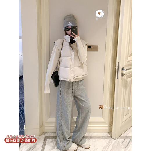 <曾小咸推荐>现货秒杀 ！微信超特价！韩系抽绳直筒休闲裤 日常179.99 立减90 秒杀89.99！！ 商品图0