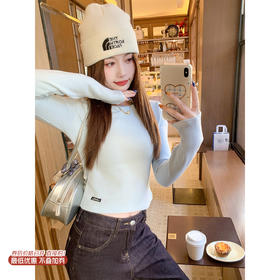 <曾小咸推荐>现货秒杀 ！微信超特价！韩系蓝色圆领短款磨毛长袖 日常109.99 立减60 秒杀49.99！！