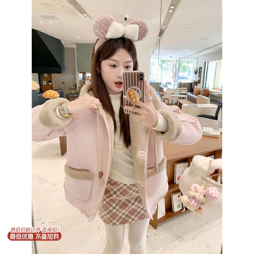 <曾小咸推荐>现货秒杀 ！微信超特价！麂皮内里羊羔毛外套 日常319.99 立减170 秒杀149.99！！ 商品图0