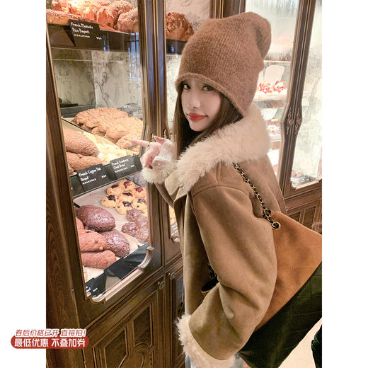 <曾小咸推荐>现货秒杀！微信超特价！毛毛领麂皮绒外套加绒保暖皮毛一体 日常369.99 立减170 秒杀199.99！ 商品图0