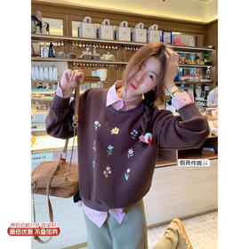 <曾小咸推荐>现货秒杀 ！微信超特价！韩系假两件加绒卫衣 日常229.99 立减140 秒杀89.99！！