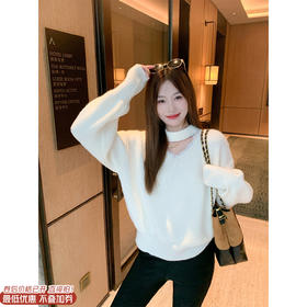 <曾小咸推荐>2.9现货秒杀 ！微信超特价！韩系挂脖v领毛衣 日常179.99 立减90 秒杀89.99！！