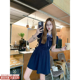 【169元任选2件】最后一波现货！学院风POLO领系带连衣裙