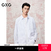 GXG男装 蓝条纹休闲衬衫简约薄外套25夏热卖G25X032043 商品缩略图0