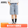 男童牛仔中裤新款夏纯棉时尚提花透气挺括五分裤子安奈儿童装EB426116 商品缩略图0