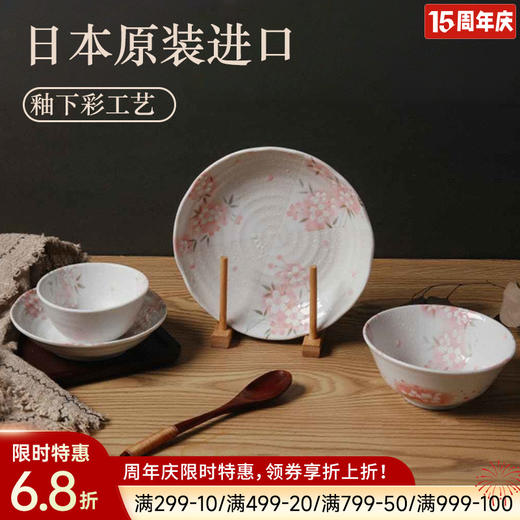 日本制造陶瓷餐具（雨樱） 商品图0