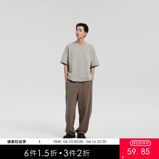 MODE COMMUTER | MC全棉优质精纺棉纱圆领短袖T恤MCF144108A 商品图0