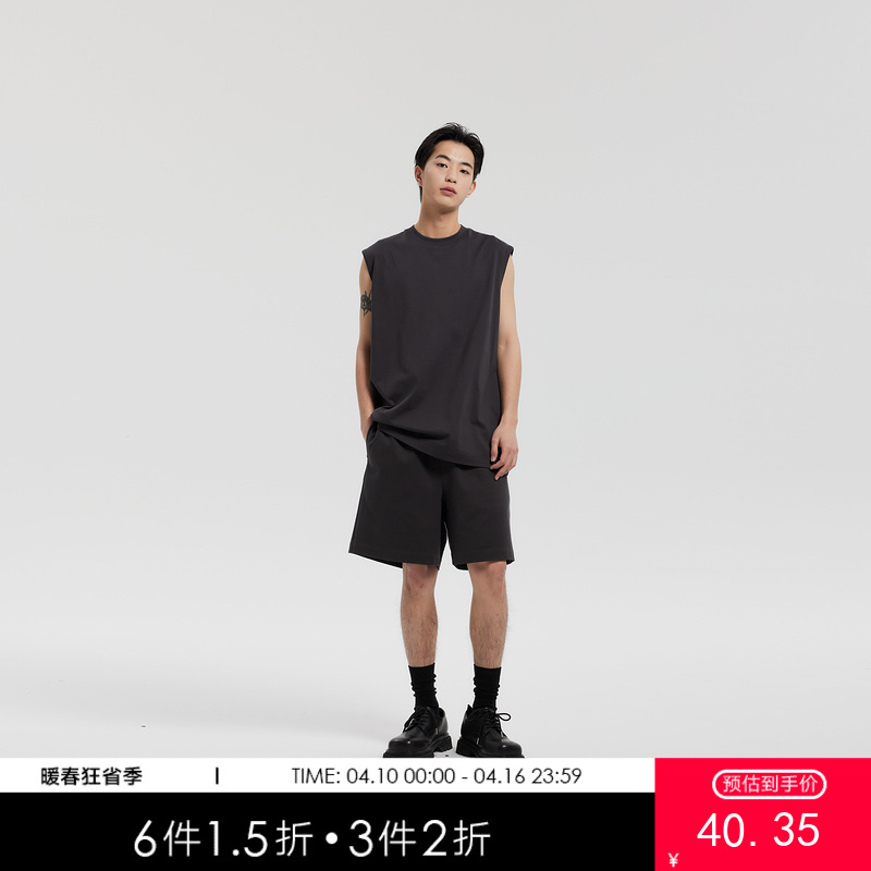 MODE COMMUTER | MC匹马棉柔软耐磨圆领微阔无袖背心