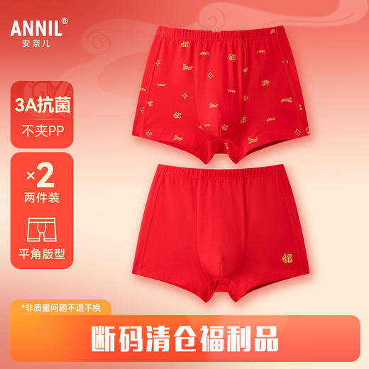 男童平角裤两件装春季新款安奈儿童装JB517043 商品图0