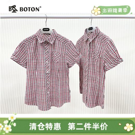 【第2件半价！尾货清仓不退换】波顿女士休闲格仔短袖衬衫LS386 商品图0