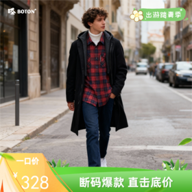 波顿男士毛呢大衣MJ813518