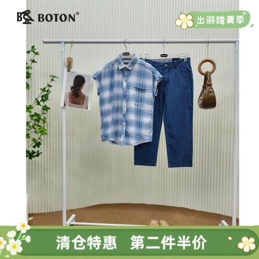 【第2件半价！尾货清仓不退换】波顿女士弹力七分牛仔裤LF523215 商品图0