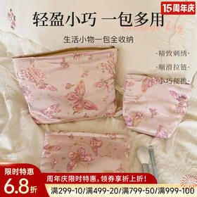 亮粉蝴蝶收纳包