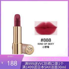 法国LANCOME/兰蔻 菁纯柔雾哑光唇膏888小野莓雾面口红显色持久