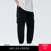 gxgjeans男装休闲裤夏季黑色大口袋工装束脚长裤子潮流休闲裤 商品缩略图0