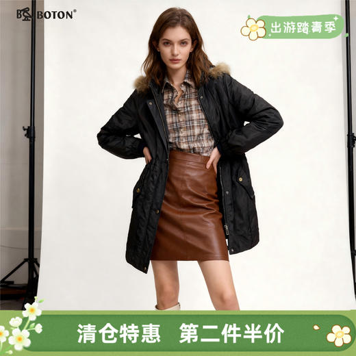 【第2件半价！尾货清仓不退换】波顿女士中长甩胆羽绒LJ658 商品图0