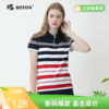 Boton_波顿夏季条纹Polo衫潮流休闲女装修身休闲短袖美式上衣LT209220 商品缩略图0