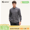 【抗菌防臭】波顿男士春秋冬 衬衫 精梳棉磨毛格纹 修身暖适长袖款MS081324 商品缩略图0