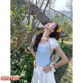 <曾小咸推荐>4.7现货秒杀！微信超特价！假两件吊带短袖T恤 日常139.99 立减80 秒杀59.99！