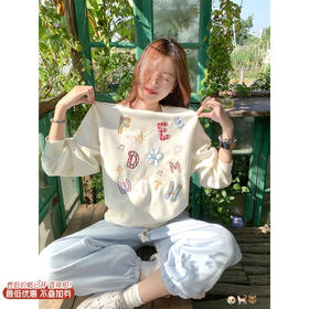 <曾小咸推荐>2.13现货秒杀 ！微信超特价！韩系字母刺绣卫衣 日常179.99 立减100 秒杀79.99！！