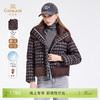乔万尼新款复古格纹连帽休闲保暖拼接羽绒服EZ4T213 商品缩略图0