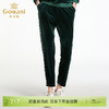 乔万尼春季裤子中腰松紧腰直筒垂感时尚金丝绒休闲裤EB1F740 商品缩略图0