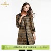 乔万尼冬季毛呢外套简约时尚经典格纹中长款羊毛呢子大衣E144A857 商品缩略图0