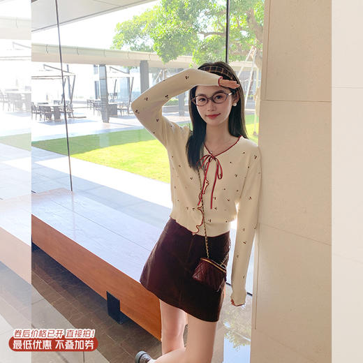 <曾小咸推荐>4.8现货秒杀 ！微信超特价！甜美可拆卸蝴蝶结针织衫 日常169.99 立减110 秒杀59.99！！ 商品图0