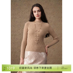 【两色可选】乔万尼针织衫上衣女新品羊毛打底衫半高领ET4M958