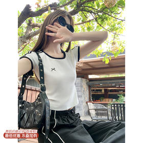 <曾小咸推荐>3.27现货秒杀 ！微信超特价！蝴蝶结绣花短袖T恤 日常99.99 立减40 秒杀59.99！！