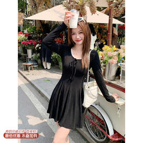 <曾小咸推荐>3.7现货秒杀 ！微信超特价！蕾丝边收腰连衣裙 日常229.99 立减130 秒杀99.99！！