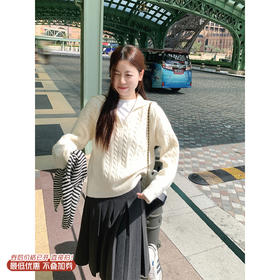 <曾小咸推荐>2.23现货秒杀 ！微信超特价！2色韩系翻领毛衣 日常159.99 立减70 秒杀89.99！！