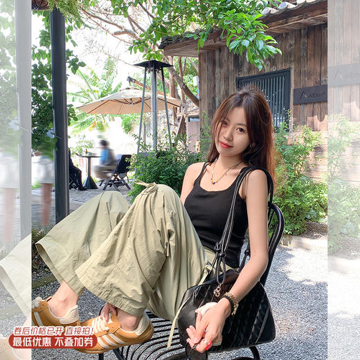 <曾小咸推荐>3.24现货秒杀 ！微信超特价！绿色工装裤 日常189.99 立减110 秒杀79.99！！ 商品图0