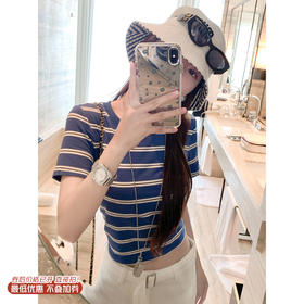 <曾小咸推荐>3.27现货秒杀 ！微信超特价！撞色条纹短袖T恤 日常99.99 立减60 秒杀39.99！！