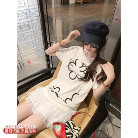 <曾小咸推荐>4.4现货秒杀 ！微信超特价！字母花朵印花短袖 日常109.99 立减50 秒杀59.99！！