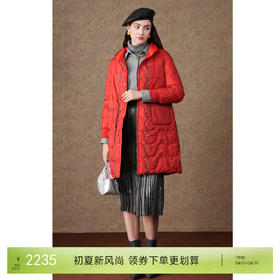 【鹅绒】乔万尼白鹅绒羽绒服双面穿收腰设计ET4T938