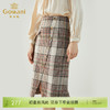 乔万尼秋冬100羊毛保暖显瘦英伦格纹精致干练直筒半身裙ES4D431 商品缩略图0