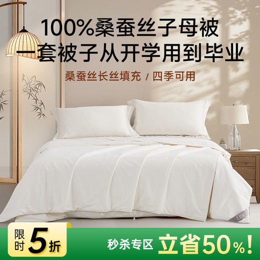 四季子母二合一桑蚕丝被 商品图0