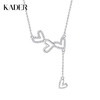 卡蒂罗/KADER 爱心流苏项链 在逃公主经典心形轻奢小众设计可调节配饰 满钻镶嵌甜美可爱拼接链时尚百搭 商品缩略图0