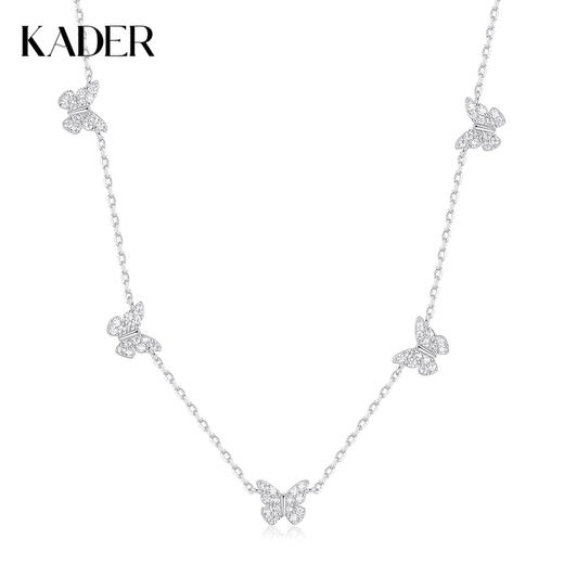【满钻爆闪】卡蒂罗KADER 蝴蝶秘境项链  925银五蝶转运小众轻奢时尚潮流精致设计感锁骨链 锆石爆闪福蝶 商品图0