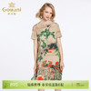 乔万尼桑蚕丝连衣裙夏中国田园风印花宽松气质真丝裙子女EB2E906 商品缩略图0